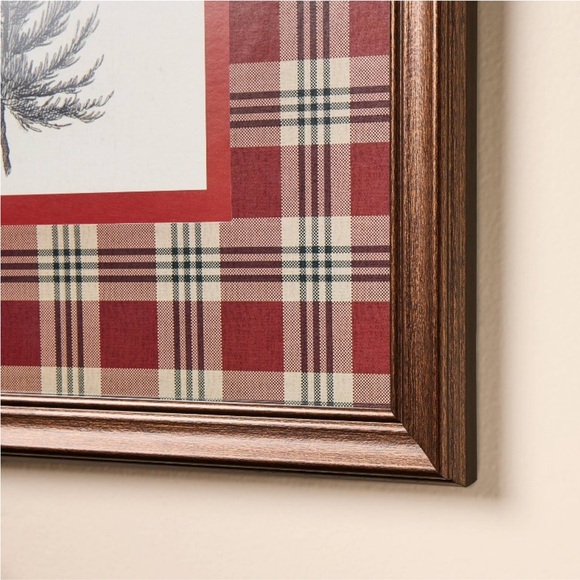New 12”x12” Vintage Plaid Matte Tree Framed | Mercari 12\